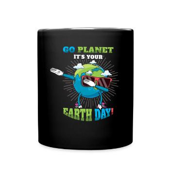 Save Nature Oceans Day Go Planet Es ist Earth Day - Tasse einfarbig - Schwarz - Vorne