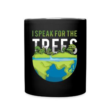 Parlez pour les arbres Sauvons la nature Journée des océans Jour de la Terre - Mug uni - noir - Devant