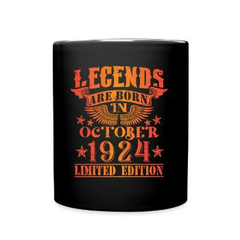 Anniversaire Octobre 1924 Edition Limitée Millésime - Mug uni - noir - Devant
