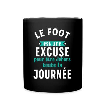 Football Cadeau Pour Footballeur Dicton Humour - Mug uni - noir - Devant