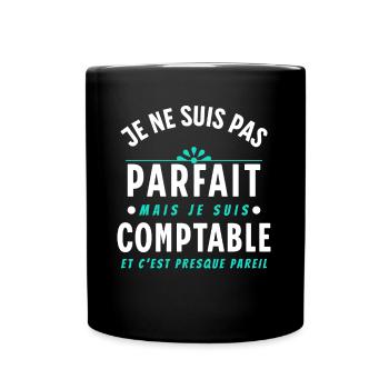 Comptable Cadeau Rigolo Dicton Humour Slogan - Mug uni - noir - Devant