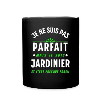 Jardin Cadeau pour Jardinier Potager Dicton Rigolo - Mug uni - noir - Devant