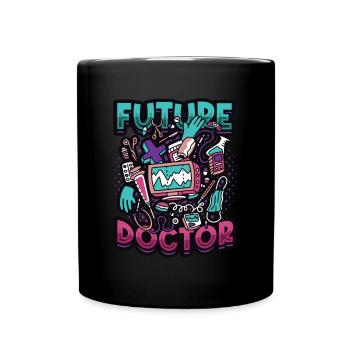 Futur médecin, étudiant en médecine - Mug uni - noir - Devant