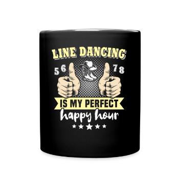 Line Dancing Perfect - Tasse einfarbig - Schwarz - Vorne