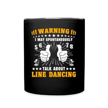 Line Dancing Talking - Full Colour Mug - black - Front