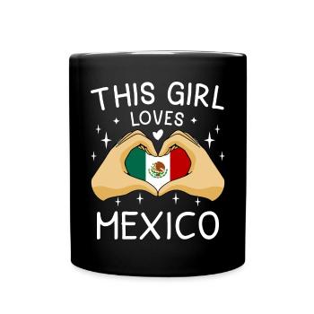 Mexiko Flagge Mexikanische Fahne Mexico Südamerika - Tasse einfarbig - Schwarz - Vorne