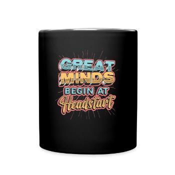 Great minds start at Headstart, ABCD Teacher - Full Colour Mug - black - Front