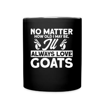 I will always love goats goat gift - Full Colour Mug - black - Front