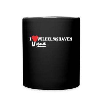 I Love Wilhelmshaven Liebe Wilhelmshavener - Tasse einfarbig - Schwarz - Vorne