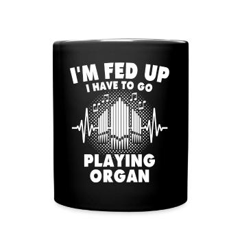 Orgelspieler Organist - Tasse einfarbig - Schwarz - Vorne