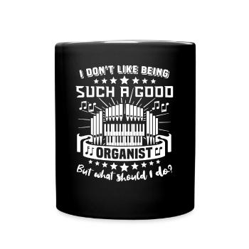 Orgelspieler Organist - Tasse einfarbig - Schwarz - Vorne