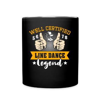 Line Dance Legend Line Dancing - Full Colour Mug - black - Front