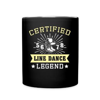 Line Dance Legend Line Dancing - Full Colour Mug - black - Front