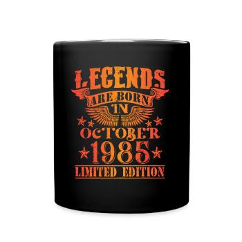 Anniversaire Octobre 1985 Edition Limitée Millésime - Mug uni - noir - Devant