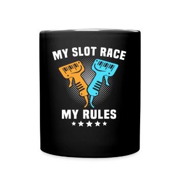 Slot Car Racing Slotrace - Full Colour Mug - black - Front