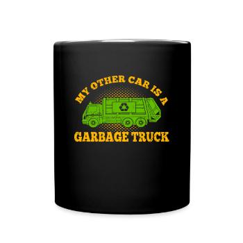 Ma voiture est un camion à ordures Dumpster Trash Truck - Mug uni - noir - Devant
