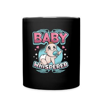 La chuchotrice, nounou, assistante maternelle, baby-sitter - Mug uni - noir - Devant
