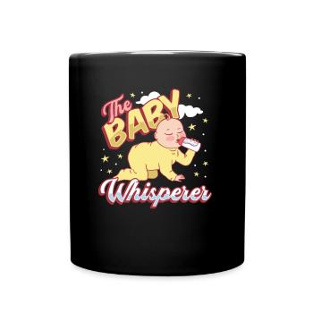 La chuchotrice, nounou, assistante maternelle, baby-sitter - Mug uni - noir - Devant