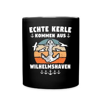 Wilhelmshaven Mann Wilhelmshavener Männer - Tasse einfarbig - Schwarz - Vorne