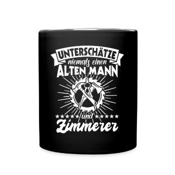 Zimmermann Zimmerer - Tasse einfarbig - Schwarz - Vorne