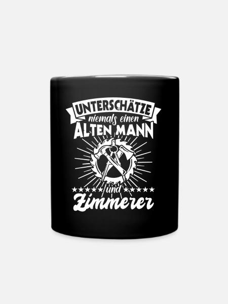 Zimmermann Zimmerer - Tasse einfarbig - Schwarz