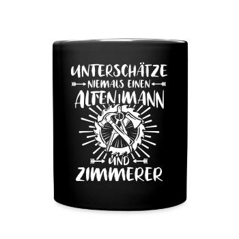 Zimmermann Zimmerer - Tasse einfarbig - Schwarz - Vorne