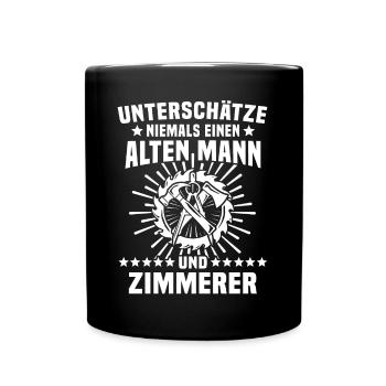 Zimmermann Zimmerer - Tasse einfarbig - Schwarz - Vorne