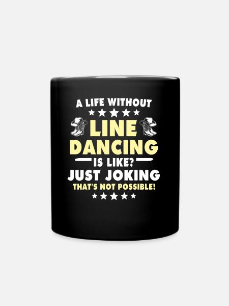 Line Dancing - Tasse einfarbig - Schwarz