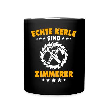 Zimmermann Zimmerer Zimmerei - Tasse einfarbig - Schwarz - Vorne