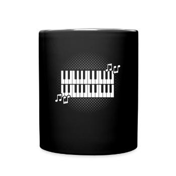 Organist Orgelspieler Orgel - Tasse einfarbig - Schwarz - Vorne