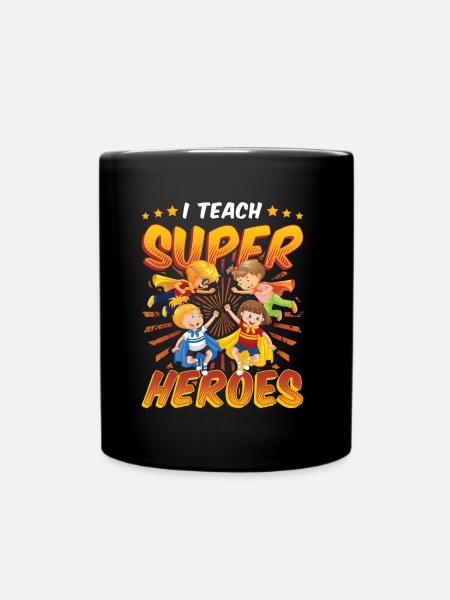 Ich Unterrichte Superhelden - Tasse einfarbig - Schwarz