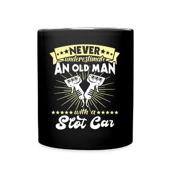 Slot Car Racing Old Man - Tasse einfarbig - Schwarz - Vorne