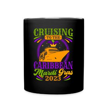 Kreuzfahrt in die Karibik Mardi Gras 2023 Mardi Gr - Tasse einfarbig - Schwarz - Vorne