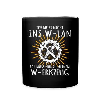 Zimmermann Zimmerer Zimmerleute - Tasse einfarbig - Schwarz - Vorne