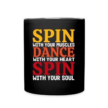 Dance with Your Heart Flag Guard Gift - Full Colour Mug - black - Front
