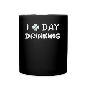I love Daydrinking - Tasse einfarbig - Schwarz - Vorne