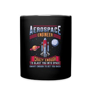 Ingénieur aérospatial - Mug uni - noir - Devant