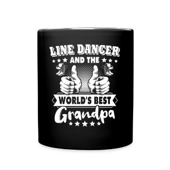 Line Dancing Grandpa - Full Colour Mug - black - Front