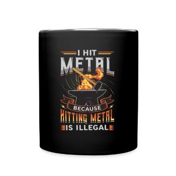 Hit Metal, Blacksmith - Full Colour Mug - black - Front
