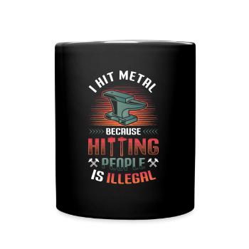 Hit Metal, Forgeron - Mug uni - noir - Devant