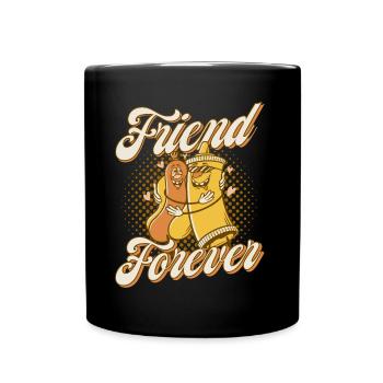 Cadeau Friend Forever Hot Dog - Mug uni - noir - Devant