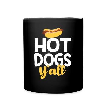 Hot dogs, her all hot dog gift - Full Colour Mug - black - Front