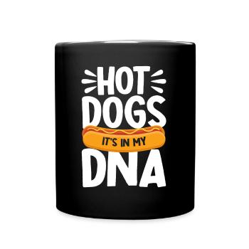 Hot dogs are in my DNA hot dog gift - Full Colour Mug - black - Front