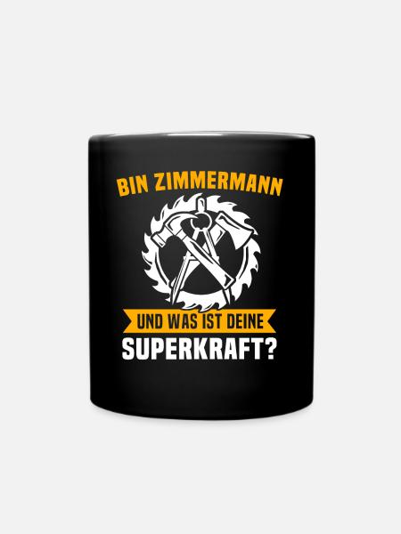 Zimmermann Job Zimmerer - Tasse einfarbig - Schwarz