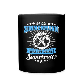 Zimmermann Job Zimmerer - Tasse einfarbig - Schwarz - Vorne