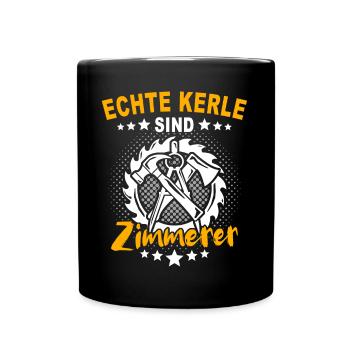 Zimmermann Zimmerer Zimmerleute - Tasse einfarbig - Schwarz - Vorne