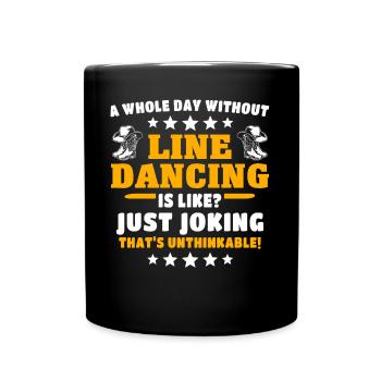 Line Dancer Line Dancing - Full Colour Mug - black - Front