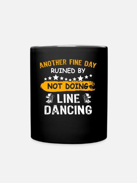 Line Dancer Line Dancing - Tasse einfarbig - Schwarz