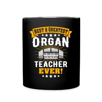 Organist Orgelspieler Orgel - Tasse einfarbig - Schwarz - Vorne