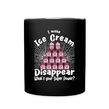 Je fais disparaître la crème glacée Superpower Lover Gift - Mug uni - noir - Devant